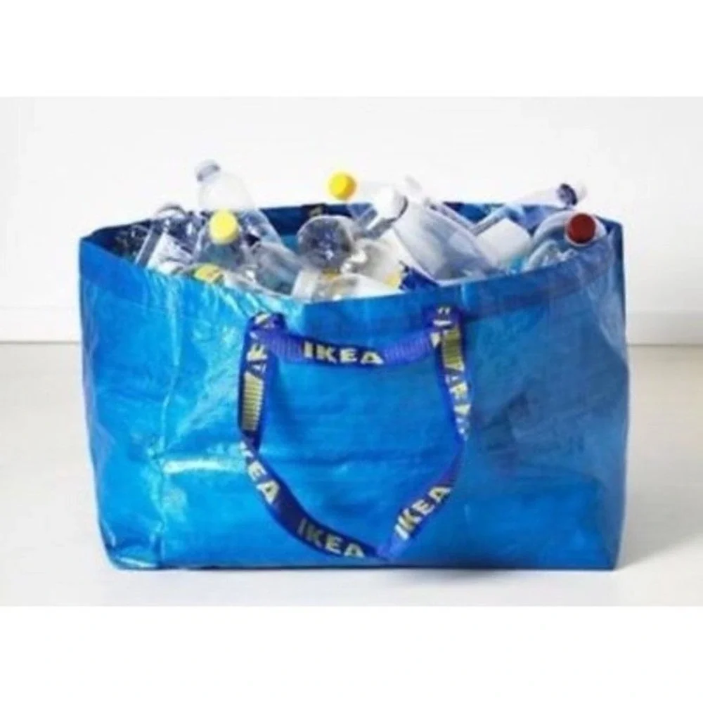 NEW Lot of Five 5 Frakta‎ Large 19 Gallon Blue IKEA Tote Carrying Storage Bags